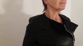Hot Granny Wears Thongs and Leggings!