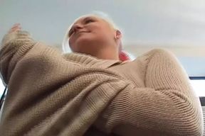 A beautiful German slut with an amazing body pleasing a cock in POV