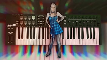 Cute Girl in Minidress loves dancing in Music Videos