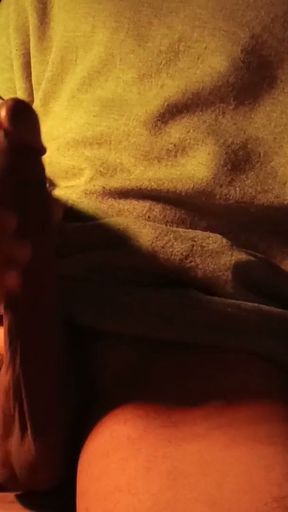 Hot naked guy in sweater jerking off his big cock, loud moans of intense pleasure   Clip 1