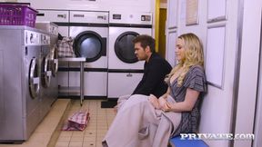 Babe Mia Malkova fucks perfect stranger at the laundry