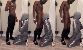Curious twink takes BBC in throat fuck surprise cruel public blowjob