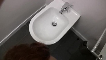 Sloppy blowjob from a slutty teenager after shaving her pussy