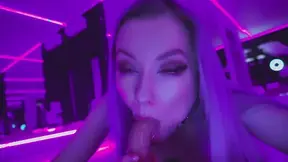 Sloppy deepthroat bj from petite Goth chick with ahegao and eye contact
