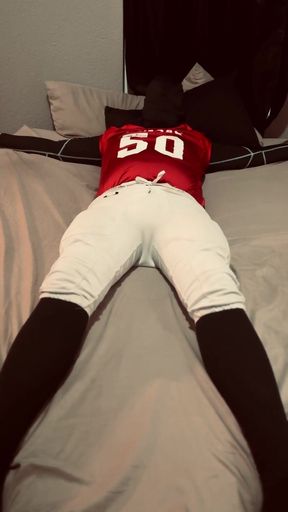 Star Football Player Gagged and Spread-Eagle   Clip 1
