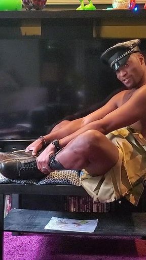 Kennie Jai Shows off in a Kilt with BBC and Ass