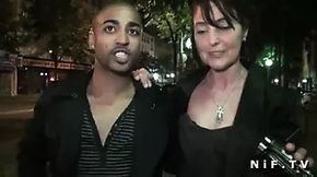 Sextape of a french mature getting a black cock in her ass