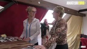 Curvy German Beauties Take Charge in Wild Ride!
