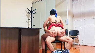 Nataly the secretary stays late for a taboo ride