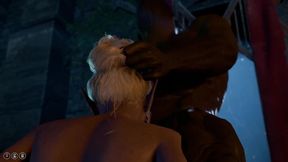 Drow Elf Facefucked By Orc Cock