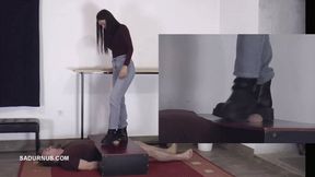 Mistress Natasa tramples the slave beyond orgasm PP A mp4