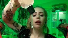 Milking chastity bitch