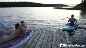 Surfer got to fuck us in a threesome