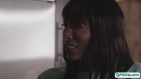 Tgirl Natassia Dreams sucks and fucks her stepbros boyfriend