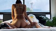 ORGASMO REAL!! Deliosa tijera con mi compañera de cuarto