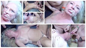 Look who's fucking me until my pussy overflows! Mass insemination of my holes in a swingers club! Part 4