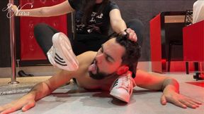 Hex clean up Nara`s dirty sneaker and feet as punishment (1080 EN-sub) - Foot Domination - Sneaker Fetish - Foot Fetish - Foot Humiliation - Dirty Feet - Foot Slave Training