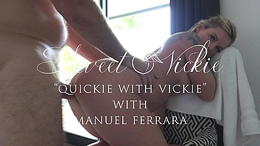 Quickie Blowjob and Fucking with Big French Dick Manuel Ferrara and Sweet Vickie