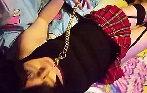 Pissed on Sissy Slave Facefucked Outdoors by Big Cock