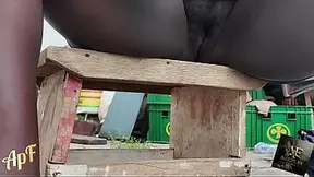Village MILF flashes pussy whiles she prepare lunch for husband