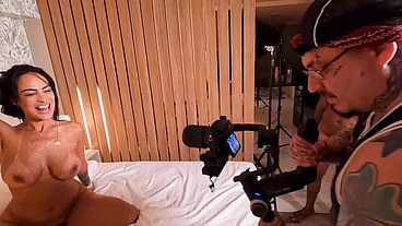 Behind the scenes of porn with a hot milf