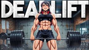 Heavy Deadlift Humiliation - Rika Lifts Massive Weight While Her Sweat Drips Down Her Abs
