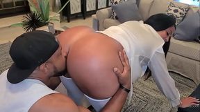 Bootylicious with big booty riding a cock