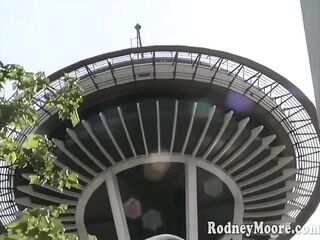 Tiny cute 90s curly gal additional bushy twat