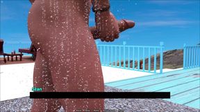 Stepaunt Caught Sean Masturbates Big Cock In Shower