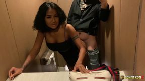Johntronx - Public Bathroom Quickie with a Hot and Wild Asian Babe