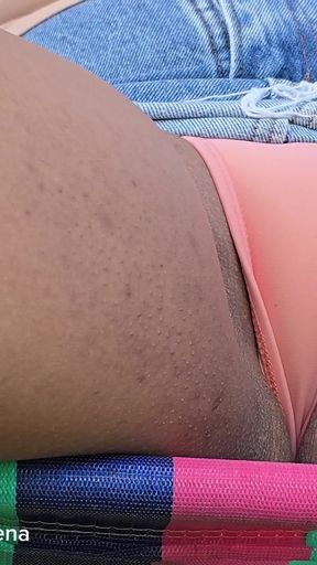 That's why I love to stand with my legs open: breeze   Clip 2