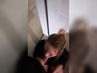 Sex in the Doorway of the Hotel! Trying to Get Caught!
