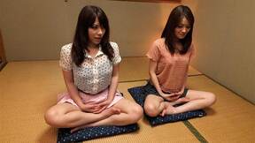 Anna Kirishima & Kana Suzuki banged at yoga