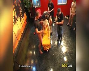 Ggg Blonde Bukkake Slut Gets Her Face Drenched in Cum