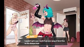 femboy futa house [futanari hentai game ] ep.1 i discovered that the cute goth girl has a small cock in the toilet !