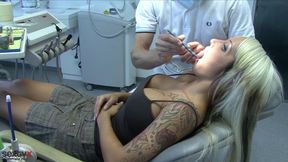 Sexy Cora Blowjob at dental office - medical fetish