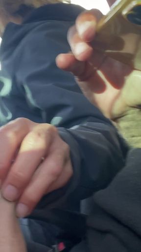 Unfaithful Blowjob in the Car - How Well My Co-worker Sucks Cock