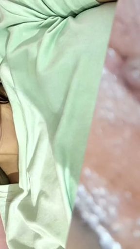 Cashier is seen masturbating that big tits   Clip 1