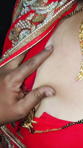 Red Saree Bhabhi's Hot Fuck Layer 1