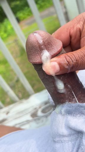 SsecnirpNailati Finally blows his thick and gooey load.  Would you lick this up for him? Would you lick his cock and balls clean? So many ropes of cum.