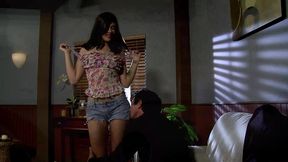 andy san dimas jerks her beau off with her feat in amateur fuck film
