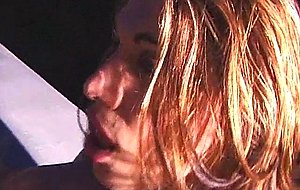 Busty latina ts drills a chap outdoor