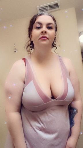 Dancing in my nightgown. Tell me I look pretty.