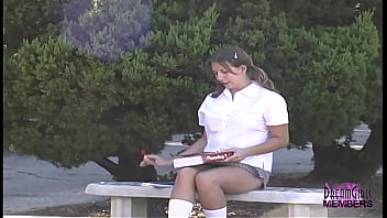 Lollipop Sucking Short Skirt Student