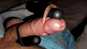 Huge load of cum! Powerful BDSM cumshot from vibrators!