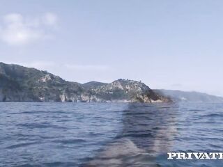 Anastasia Brokelyn gets a taste of black meat out on the waves