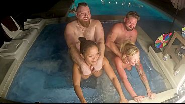 Hot Tub Foursome with Deliah Grace &amp_ Jazmine Cruz WCA Productions