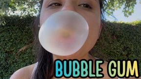 bubbles gum outdoors