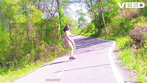Solo female porn star camps in the woods