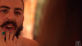 Alt babe Silvia Rubi is satisfied by a bearded hipster stud